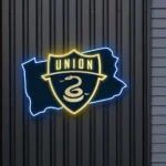Philadelphia Union Neon Sign Fc Pennsylvania State Map 1