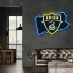 Philadelphia Union Neon Sign Fc Pennsylvania State Map 1