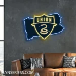 Philadelphia Union Neon Sign Fc Pennsylvania State Map 1
