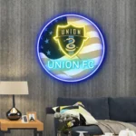 Philadelphia Union Neon Sign Fc Us Flag Acrylic 1