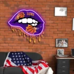 Phoenix Suns Neon Sign Dripping Lips 1