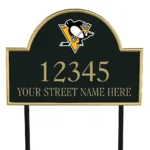Pittsburgh Penguins Metal Sign Penguin And Stick 1