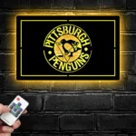 Pittsburgh Penguins Metal Sign Penguin Ice Crest 1