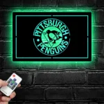 Pittsburgh Penguins Metal Sign Penguin Ice Crest 1