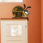 Pittsburgh Penguins Metal Sign Penguin On Puck 1