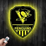 Pittsburgh Penguins Metal Sign Shield Shape 1