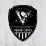 Pittsburgh Penguins Metal Sign Shield Shape 1