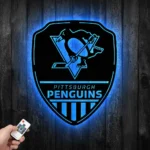 Pittsburgh Penguins Metal Sign Shield Shape 1