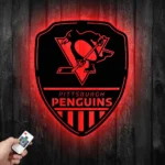 Pittsburgh Penguins Metal Sign Shield Shape 1