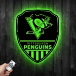 Pittsburgh Penguins Metal Sign Shield Shape 1