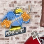 Pittsburgh Penguins Neon Sign Mascot Acrylic 1
