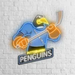 Pittsburgh Penguins Neon Sign Mascot Acrylic 1