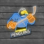 Pittsburgh Penguins Neon Sign Mascot Acrylic 1