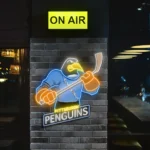 Pittsburgh Penguins Neon Sign Mascot Acrylic 1