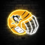 Pittsburgh Penguins Neon Sign Nhl Hockey Helmet Acrylic Led 1
