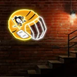 Pittsburgh Penguins Neon Sign Nhl Hockey Helmet Acrylic Led 1