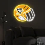 Pittsburgh Penguins Neon Sign Nhl Hockey Helmet Acrylic Led 1