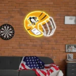 Pittsburgh Penguins Neon Sign Nhl Hockey Helmet Acrylic Led 1