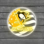 Pittsburgh Penguins Neon Sign Us Flag Acrylic 1