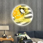 Pittsburgh Penguins Neon Sign Us Flag Acrylic 1