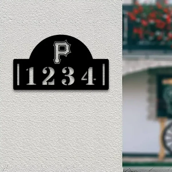 Pittsburgh Pirates Metal Sign Mlb Metal House Number Sign 1