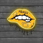 Pittsburgh Pirates Neon Sign Dripping Lips 1