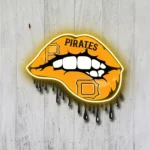 Pittsburgh Pirates Neon Sign Dripping Lips 1