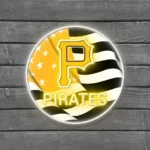 Pittsburgh Pirates Neon Sign Us Flag Acrylic 1