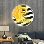 Pittsburgh Pirates Neon Sign Us Flag Acrylic 1