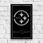 Pittsburgh Steelers Metal Sign Bud Light 1