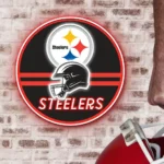 Pittsburgh Steelers Neon Sign Detailed Nfl Helmet Acrylic 1