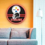 Pittsburgh Steelers Neon Sign Detailed Nfl Helmet Acrylic 1