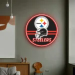 Pittsburgh Steelers Neon Sign Detailed Nfl Helmet Acrylic 1