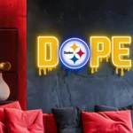 Pittsburgh Steelers Neon Sign Dripping Dope 1