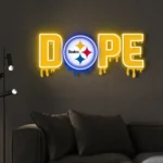 Pittsburgh Steelers Neon Sign Dripping Dope 1
