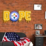 Pittsburgh Steelers Neon Sign Dripping Dope 1