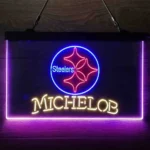 Pittsburgh Steelers Neon Sign Michelob 3 Color 1