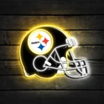 Pittsburgh Steelers Neon Sign Nfl Football Helmet Acrylic Artwork Led 1
