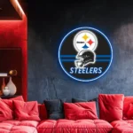 Pittsburgh Steelers Neon Sign Nfl Helmet Acrylic 1