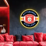 Pittsburgh Steelers Neon Sign Rugby Acrylic 1