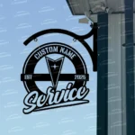 Pontiac Metal Sign Bespoke Logo Metal Hanging Sign Car Garage Decor 1