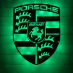 Porsche Metal Sign Logo Car 1