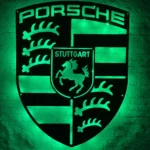 Porsche Metal Sign Logo Car 1
