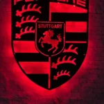 Porsche Metal Sign Logo Car 1
