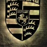 Porsche Metal Sign Logo Car 1