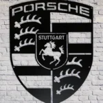 Porsche Metal Sign Logo Car 1