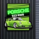 Porsche Neon Sign 933 Rwb Poster 1