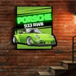 Porsche Neon Sign 933 Rwb Poster 1