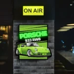 Porsche Neon Sign 933 Rwb Poster 1