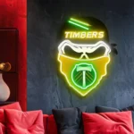 Portland Timbers Neon Sign Fc Skull 1